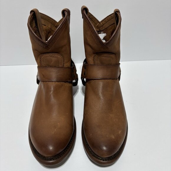 Frye Women’s Wyatt Harness Short Cognac Leather Boots, Size 8 M - Picture 3 of 7